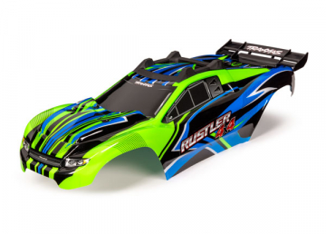 Body Rustler 4x4 Green & Blue Complete Clipless in the group Brands / T / Traxxas / Bodies & Accessories at Minicars Hobby Distribution AB (426734G)