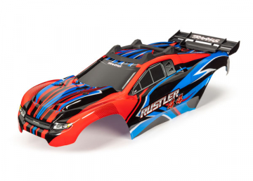 Body Rustler 4x4 Red & Blue Complete Clipless in the group Brands / T / Traxxas / Bodies & Accessories at Minicars Hobby Distribution AB (426734R)