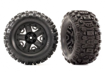 Tires & Wheels Sledgehammer Black 2.8 4WD (2) in the group Brands / T / Traxxas / Tires & Wheels at Minicars Hobby Distribution AB (426792)