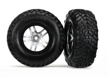 Tires & Wheels SCT S1/S-Spoke Chr.-Black 4WD/2WD Rear TSM(2) in the group Brands / T / Traxxas / Tires & Wheels at Minicars Hobby Distribution AB (426892R)