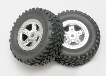 Tires & Wheels SCT/SCT Chrome 1/16 (2) in the group Accessories & Parts / Car Tires & Wheels at Minicars Hobby Distribution AB (427073)