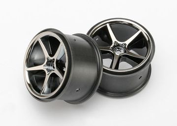 Wheels Gemini Black Chrome 2.2 (2) in the group Brands / T / Traxxas / Tires & Wheels at Minicars Hobby Distribution AB (427172A)