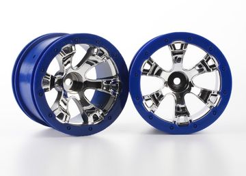 Wheels Geode Chrome-Blue 2.2 (2) in the group Brands / T / Traxxas / Tires & Wheels at Minicars Hobby Distribution AB (427273)