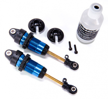 Shocks Blue GTR Long without springs (2) in the group Brands / T / Traxxas / Spare Parts at Minicars Hobby Distribution AB (427461)