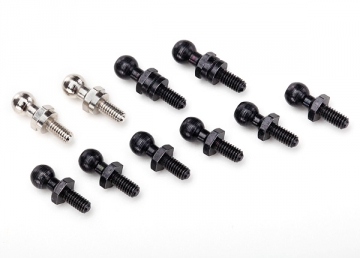 Pivot Ball Set Black (6) Long (2) Silver (2)  LaTrax in the group Brands / T / Traxxas / Spare Parts at Minicars Hobby Distribution AB (427540X)