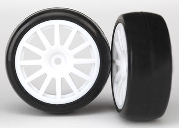 Tires & Wheels Slicks/12-Spoke White LaTrax Rally (2) in the group Brands / T / Traxxas / Tires & Wheels at Minicars Hobby Distribution AB (427572)