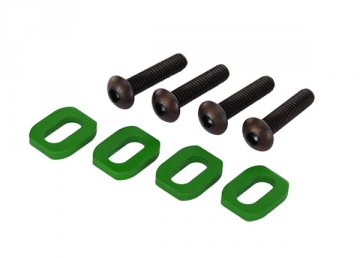 Washers Motor Mount Alu Green w/ Screws (4) X-Maxx, XRT in the group Brands / T / Traxxas / Spare Parts at Minicars Hobby Distribution AB (427759G)