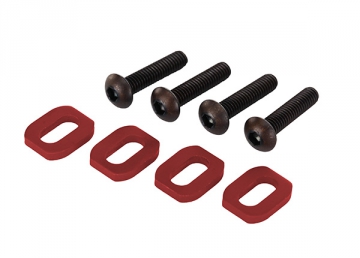 Washers Motor Mount Alu Red w/ Screws (4) X-Maxx, XRT in the group Brands / T / Traxxas / Spare Parts at Minicars Hobby Distribution AB (427759R)