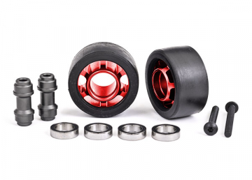Wheels Alu Red Wheelie Bar Set Ball Bearings (2) X-Maxx, XRT, Maxx, Sledge in der Gruppe Hersteller / T / Traxxas / Spare Parts bei Minicars Hobby Distribution AB (427775R)