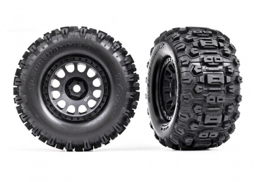 Tires & Wheels Sledgehammer/XRT Race Black (2) in the group Brands / T / Traxxas / Tires & Wheels at Minicars Hobby Distribution AB (427876)
