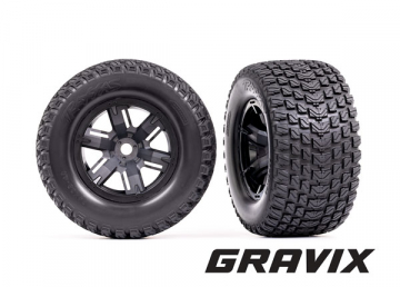 Tires & Wheels Gravix/X-Maxx Black (2) in the group Brands / T / Traxxas / Tires & Wheels at Minicars Hobby Distribution AB (427877)