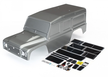 Body Land Rover Defender Graphite Silver in der Gruppe Hersteller / T / Traxxas / Bodies & Accessories bei Minicars Hobby Distribution AB (428011X)