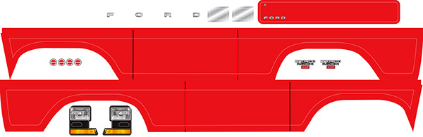 Decal sheet 1979 Bronco Red