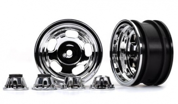 Wheels Chrome 2.2 + Center Caps (for Stub Axle #8225A) TRX-4 in the group Brands / T / Traxxas / Tires & Wheels at Minicars Hobby Distribution AB (428158X)