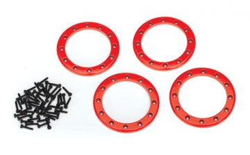 Beadlock Rings 2.2 Alu Red (4) in the group Brands / T / Traxxas / Spare Parts at Minicars Hobby Distribution AB (428168R)