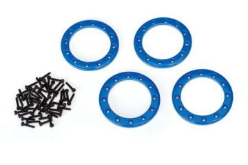 Beadlock Rings 1.9 Alu Blue (4) in the group Accessories & Parts / Car Tires & Wheels at Minicars Hobby Distribution AB (428169X)