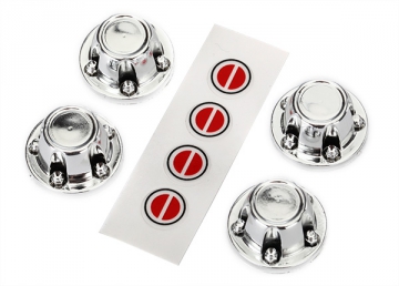 Wheel Center Caps Chrome (4) (Requires Stub Axle #8255) in the group Brands / T / Traxxas / Spare Parts at Minicars Hobby Distribution AB (428176)
