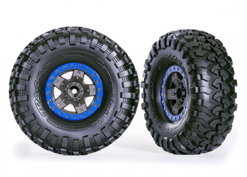 Tires & Wheels Canyon Trail/TRX-4 Black 2.2 Blue (2) in the group Brands / T / Traxxas / Tires & Wheels at Minicars Hobby Distribution AB (428181-BLUE)
