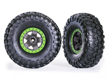 Tires & Wheels Canyon Trail/TRX-4 Black 2.2 Green (2) in the group Brands / T / Traxxas / Tires & Wheels at Minicars Hobby Distribution AB (428181-GRN)