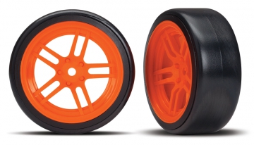 Tires & Wheels Drift 1.9 on Orange Split-spoke Front (2) in the group Brands / T / Traxxas / Tires & Wheels at Minicars Hobby Distribution AB (428376A)