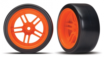 Tires & Wheels Drift 1.9 on Orange Split-spoke Rear (2) in the group Brands / T / Traxxas / Tires & Wheels at Minicars Hobby Distribution AB (428377A)