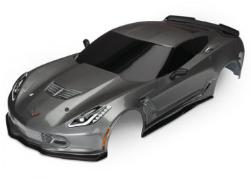 Body Chevrolet Corvette Z06 Grey Painted in the group Brands / T / Traxxas / Bodies & Accessories at Minicars Hobby Distribution AB (428386A)