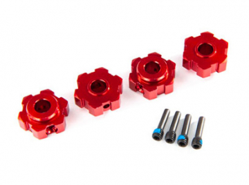 Wheel Hubs Hex Alu Red (4) Maxx in the group Brands / T / Traxxas / Spare Parts at Minicars Hobby Distribution AB (428956R)
