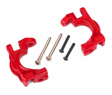 Caster Blocks (C-Hub) HD Red L+R (for Upgrade Kit #9080) in the group Brands / T / Traxxas / Spare Parts at Minicars Hobby Distribution AB (429032R)
