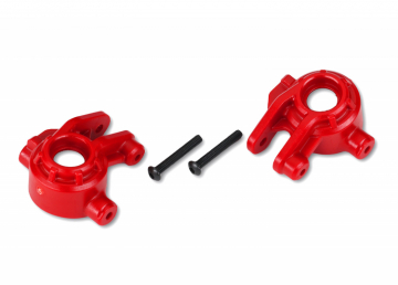 Steering Blocks HD Red L+R (for Upgrade Kit #9080) in the group Brands / T / Traxxas / Spare Parts at Minicars Hobby Distribution AB (429037R)