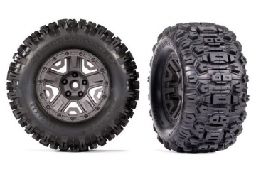Tires & Wheels Sledgehammer/ Charcoal Gray 2.8 4WD TSM (2) in the group Brands / T / Traxxas / Tires & Wheels at Minicars Hobby Distribution AB (429072-GRAY)