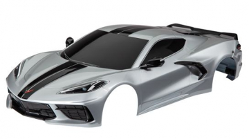Body Corvette Stingray Silver Complete in der Gruppe Hersteller / T / Traxxas / Bodies & Accessories bei Minicars Hobby Distribution AB (429311T)