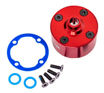 Differential Carrier Alu Red Set Sledge in the group Brands / T / Traxxas / Spare Parts at Minicars Hobby Distribution AB (429581R)