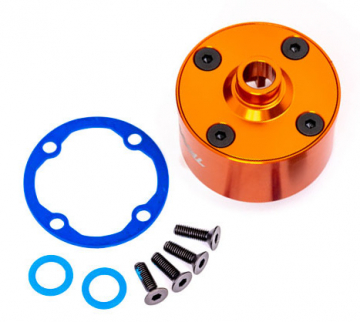 Differential Carrier Alu Orange Set Sledge in the group Brands / T / Traxxas / Spare Parts at Minicars Hobby Distribution AB (429581T)