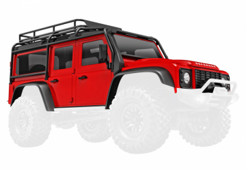 Body TRX-4M Land Rover Defender Red Complete in the group Brands / T / Traxxas / Spare Parts at Minicars Hobby Distribution AB (429712-RED)