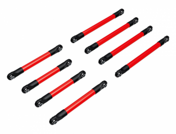 Suspension Link Alu Set F&B Red TRX-4M in the group Brands / T / Traxxas / Spare Parts at Minicars Hobby Distribution AB (429749-RED)