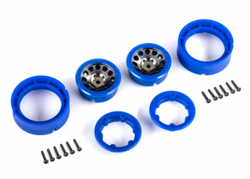 Wheels Method Race 105 Beadlock Black/Blue 1.0 (2) in the group Brands / T / Traxxas / Spare Parts at Minicars Hobby Distribution AB (429781-BLKBL)