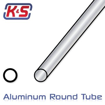 Aluminium Tube 3.97x915mm (5/32x.014x36'') (5) in der Gruppe Hersteller / K / K&S / Aluminium Tubes bei Minicars Hobby Distribution AB (541110)