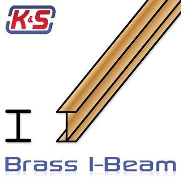 12 I-Beam 1/8x1/16 (1/bg x 6/bgs)* in the group Brands / K / K&S / Brass Profiles at Minicars Hobby Distribution AB (5415013)
