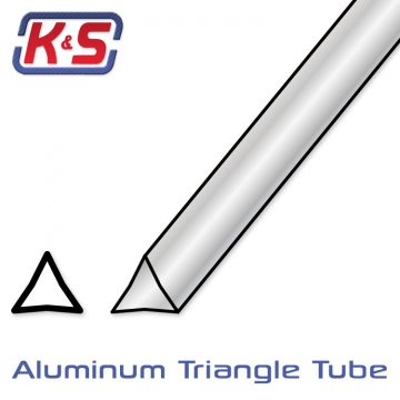 Aluminiumrr Triangel 6.7x305mm (2) i gruppen Fabrikat / K / K&S / Aluminium Rr hos Minicars Hobby Distribution AB (545098)