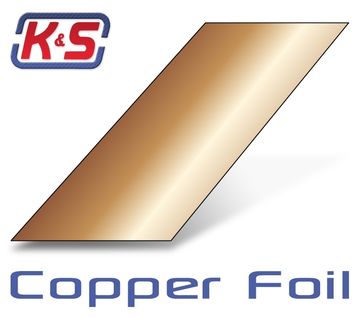 Kopparfolie 760x305x0.08mm (1) i gruppen Fabrikat / K / K&S / Skivor hos Minicars Hobby Distribution AB (546015)