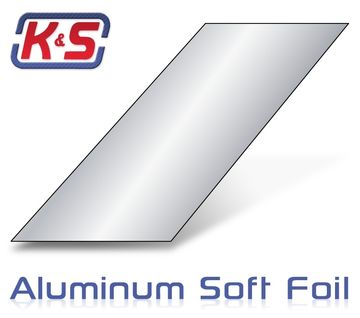 Aluminiumfolie 0.13x100x305mm (.005'') (1) i gruppen Fabrikat / K / K&S / Skivor hos Minicars Hobby Distribution AB (546025)