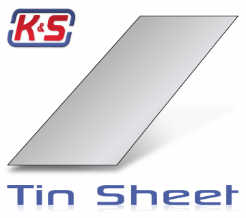 Tennfolie 0.4x125x175mm (.016'') (1) i gruppen Fabrikat / K / K&S / Skivor hos Minicars Hobby Distribution AB (546505)