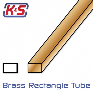 Rectangular Brass Tube 4.8x9.5x305mm (3/16x3/8'') (1) in the group Brands / K / K&S / Brass Tubes at Minicars Hobby Distribution AB (548268)