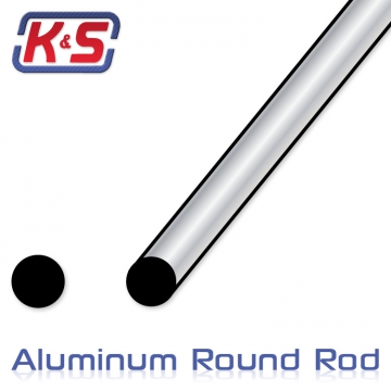 Aluminiumtrd 6.35x305mm (1/4'') (1) i gruppen Fabrikat / K / K&S / Aluminium Trd hos Minicars Hobby Distribution AB (5483045)
