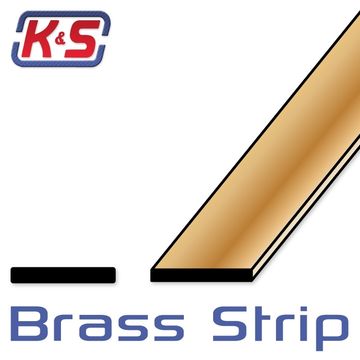 Brass strip 0,5x6x300mm (3) in the group Brands / K / K&S / Brass Flatstrips at Minicars Hobby Distribution AB (549840)