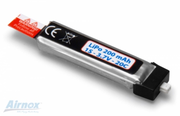 Li-Po Batteri 1S 3,7V 200mAh Airnox i gruppen Tillbehr & Delar / Batterier & Tillb. hos Minicars Hobby Distribution AB (AN10100)