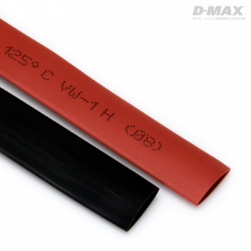Heat Shrink Tube Red & Black D8/W12mm x 1m in der Gruppe Hersteller / D / DynoMAX / Heat Shrink Tube bei Minicars Hobby Distribution AB (B9207)