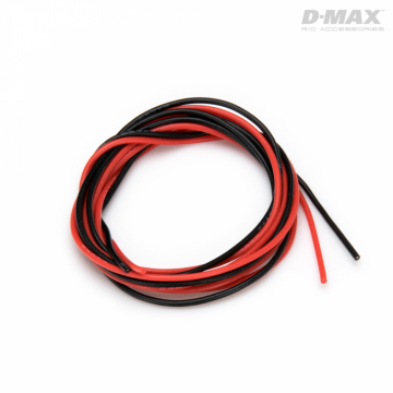 Kabel Röd & Svart 24AWG D0.5/1.6mm x 1m i gruppen Fabrikat / D / DynoMAX / Kablar & Kontakter hos Minicars Hobby Distribution AB (B9230)
