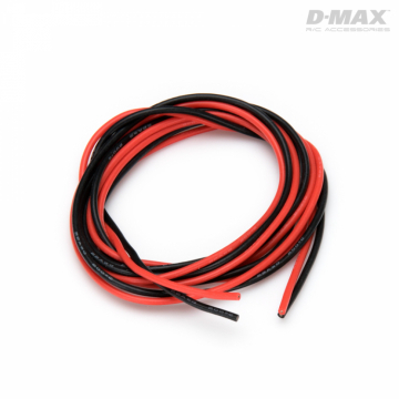 Kabel Rd & Svart 22AWG D0.6/1.7mm x 1m i gruppen Fabrikat / D / DynoMAX / Kablar & Kontakter hos Minicars Hobby Distribution AB (B9231)