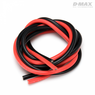 Kabel Rd & Svart 10AWG D3.5/5.7mm x 1m i gruppen Fabrikat / D / DynoMAX / Kablar & Kontakter hos Minicars Hobby Distribution AB (B9237)